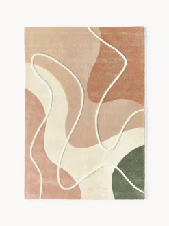 Discount Alfombra artesanal de lana con estampado abstracto Talitha Rectangular|Alfombras Rectangulares