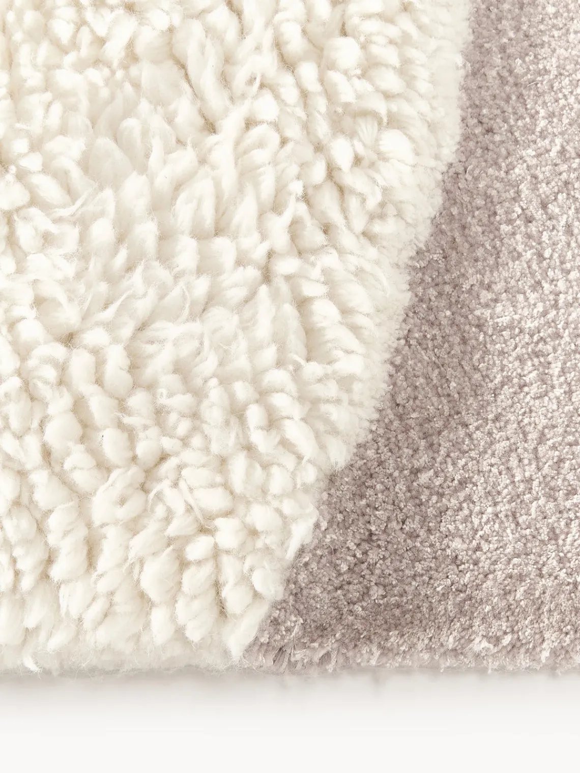 Alfombras Rectangulares|Alfombras>Westwing Collection Alfombra artesanal de lana texturizada Silas Tonos grises y beige