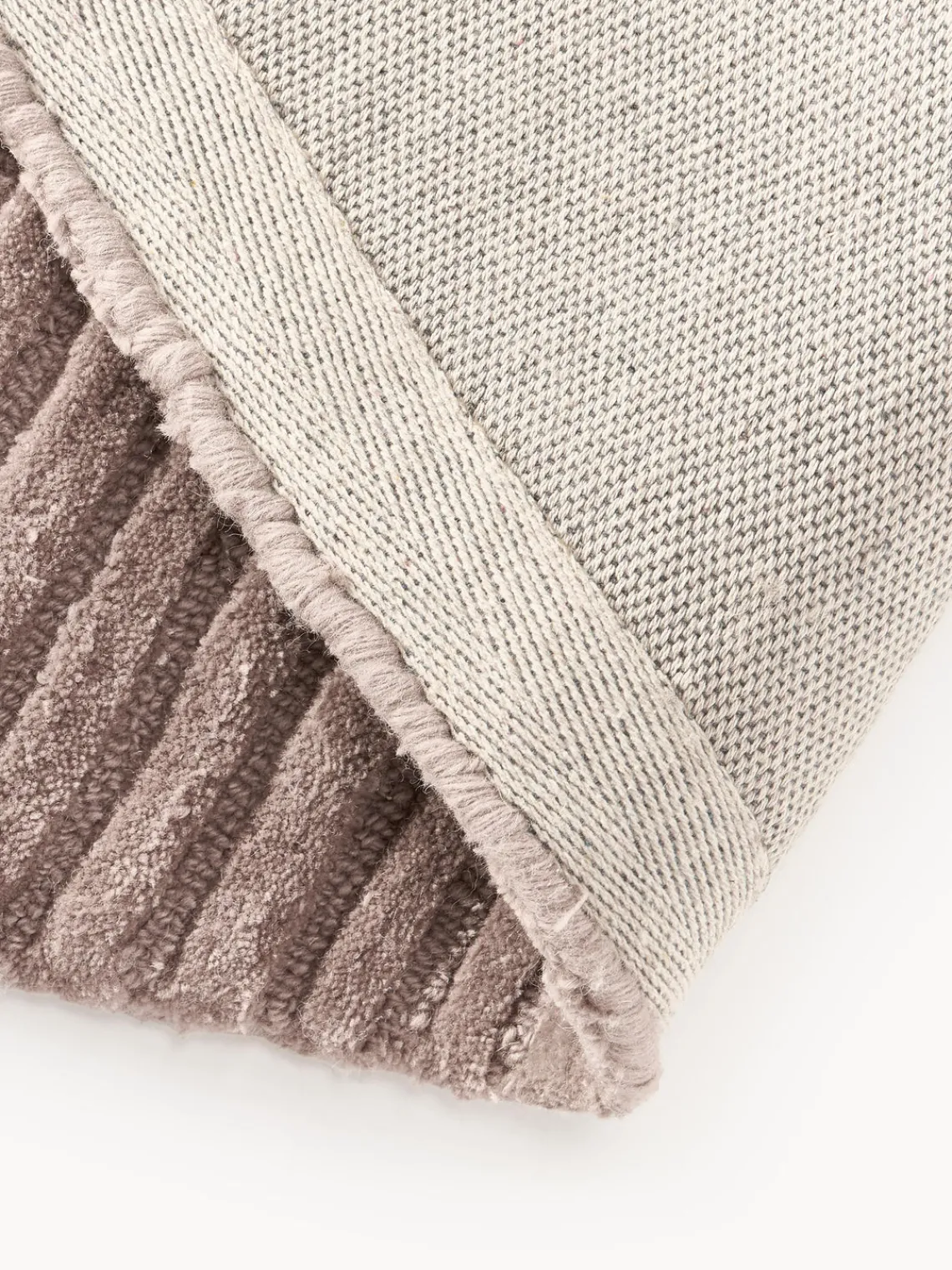 Alfombras Rectangulares|Alfombras>Westwing Collection Alfombra artesanal de lana texturizada Silas Tonos grises y beige