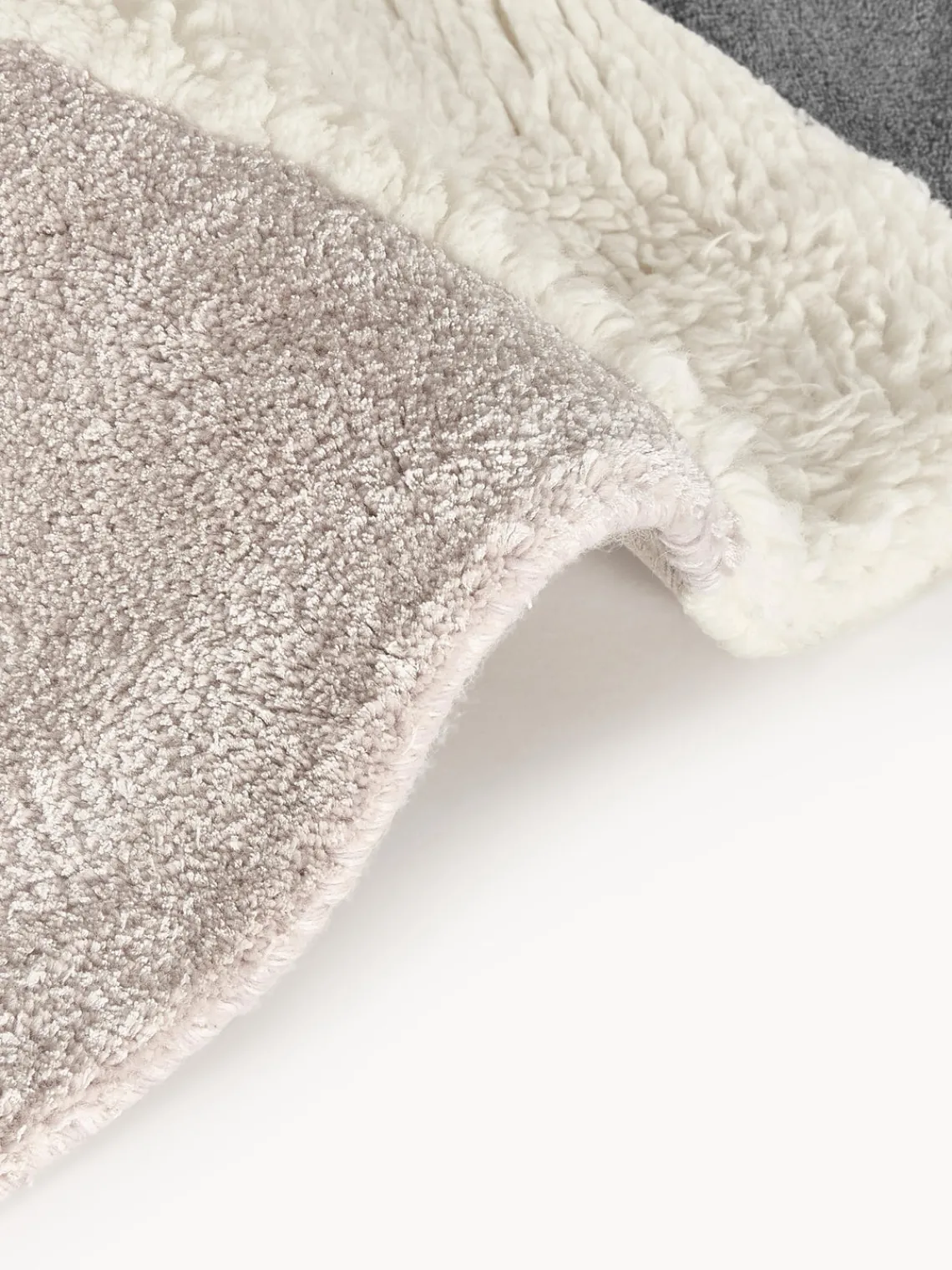 Alfombras Rectangulares|Alfombras>Westwing Collection Alfombra artesanal de lana texturizada Silas Tonos grises y beige