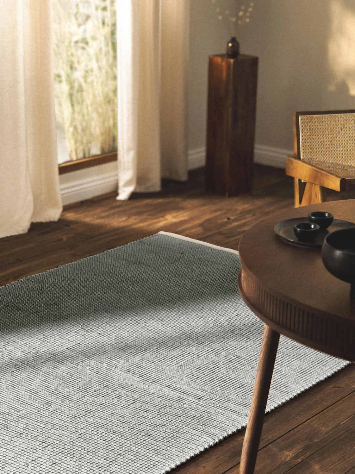 Rectangular|Alfombras Rectangulares>Westwing Collection Alfombra artesanal de lana Amaro Beige claro, gris