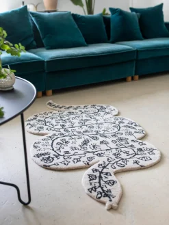 Alfombras Rectangulares|Alfombras>Bongusta Alfombra artesanal de lana Inky