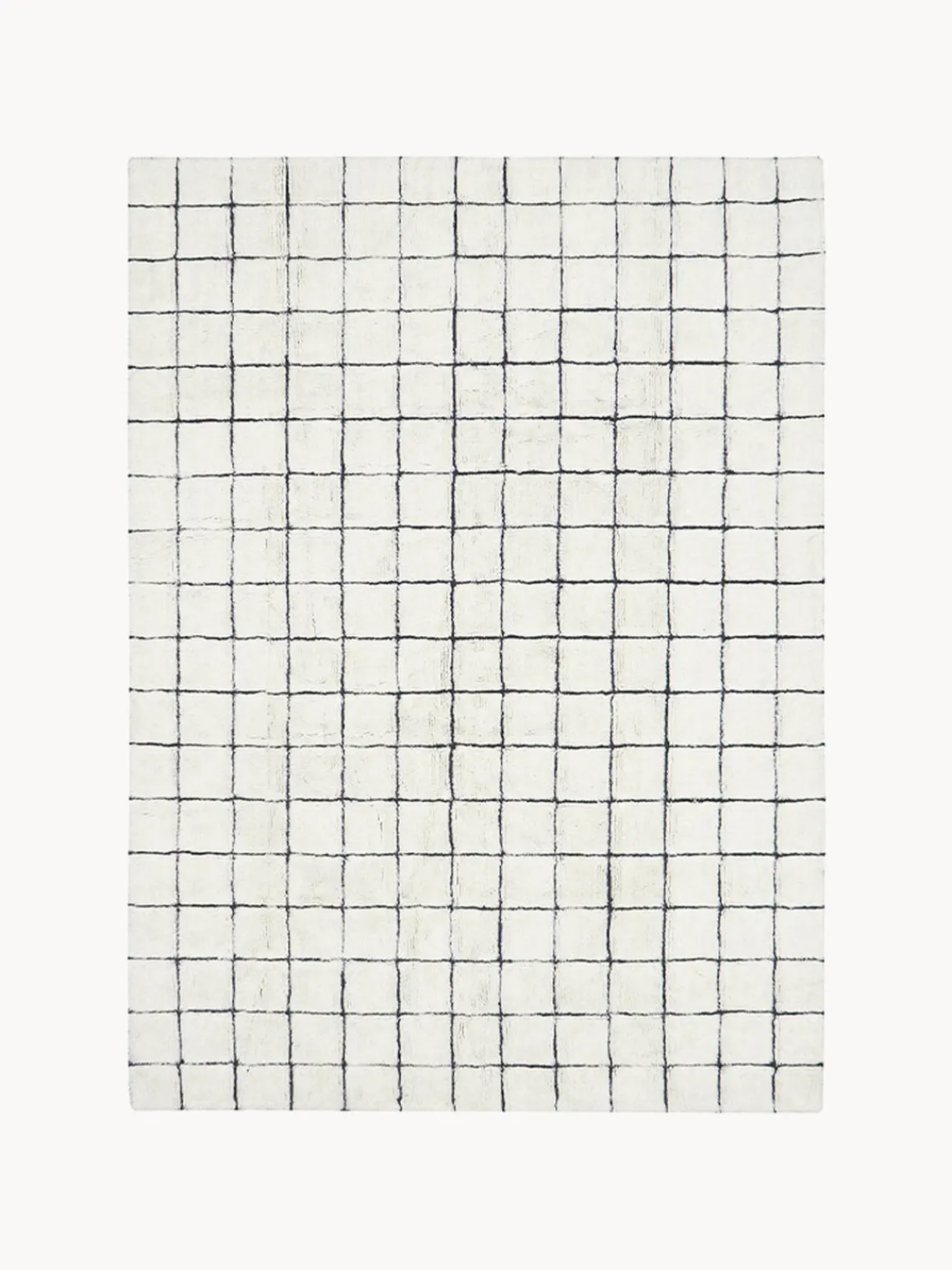 Rectangular|Alfombras Rectangulares>Lorena Canals Alfombra artesanal de lana Mosaic Blanco Off White, gris oscuro