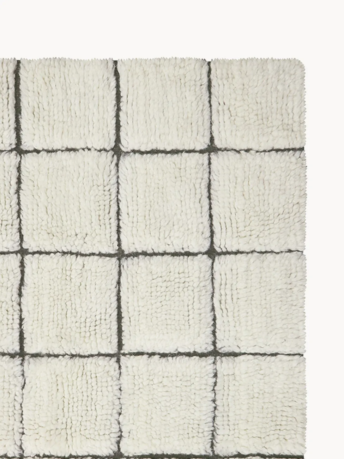 Rectangular|Alfombras Rectangulares>Lorena Canals Alfombra artesanal de lana Mosaic Blanco Off White, gris oscuro