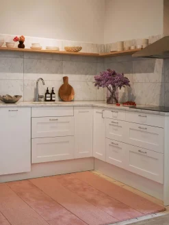 Sale Alfombra artesanal de lana de pelo corto Sicilian Stripe Rectangular|Alfombras Rectangulares