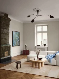 New Alfombra artesanal de lana de pelo corto Sicilian Stripe Rectangular|Alfombras Rectangulares