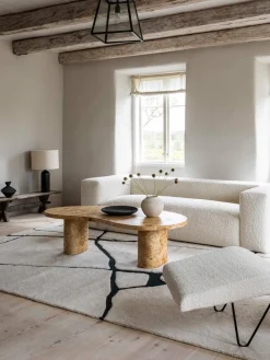 New Alfombra artesanal de lana de pelo corto Gotland Rectangular|Alfombras Rectangulares