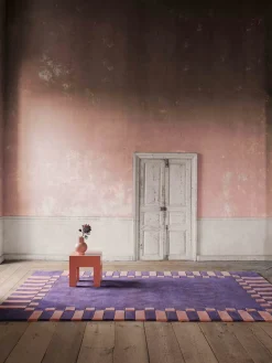 New Alfombra artesanal de lana de pelo largo Tekla Frame Rectangular|Alfombras Rectangulares