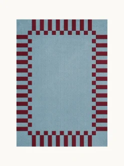 Hot Alfombra artesanal de lana de pelo largo Tekla Frame Rectangular|Alfombras Rectangulares