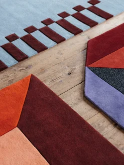 Hot Alfombra artesanal de lana de pelo largo Tekla Frame Rectangular|Alfombras Rectangulares