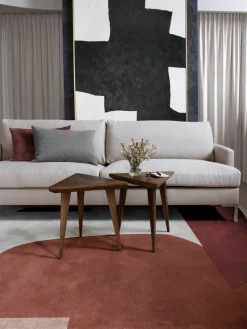 Rectangular|Alfombras Rectangulares>Layered Alfombra artesanal de lana Cloudberry