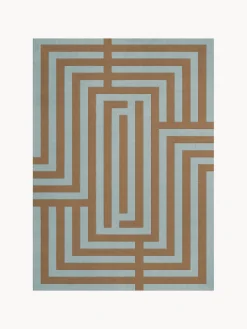 Alfombra artesanal de lana de pelo largo y corto Residue Rectangular|Alfombras Rectangulares