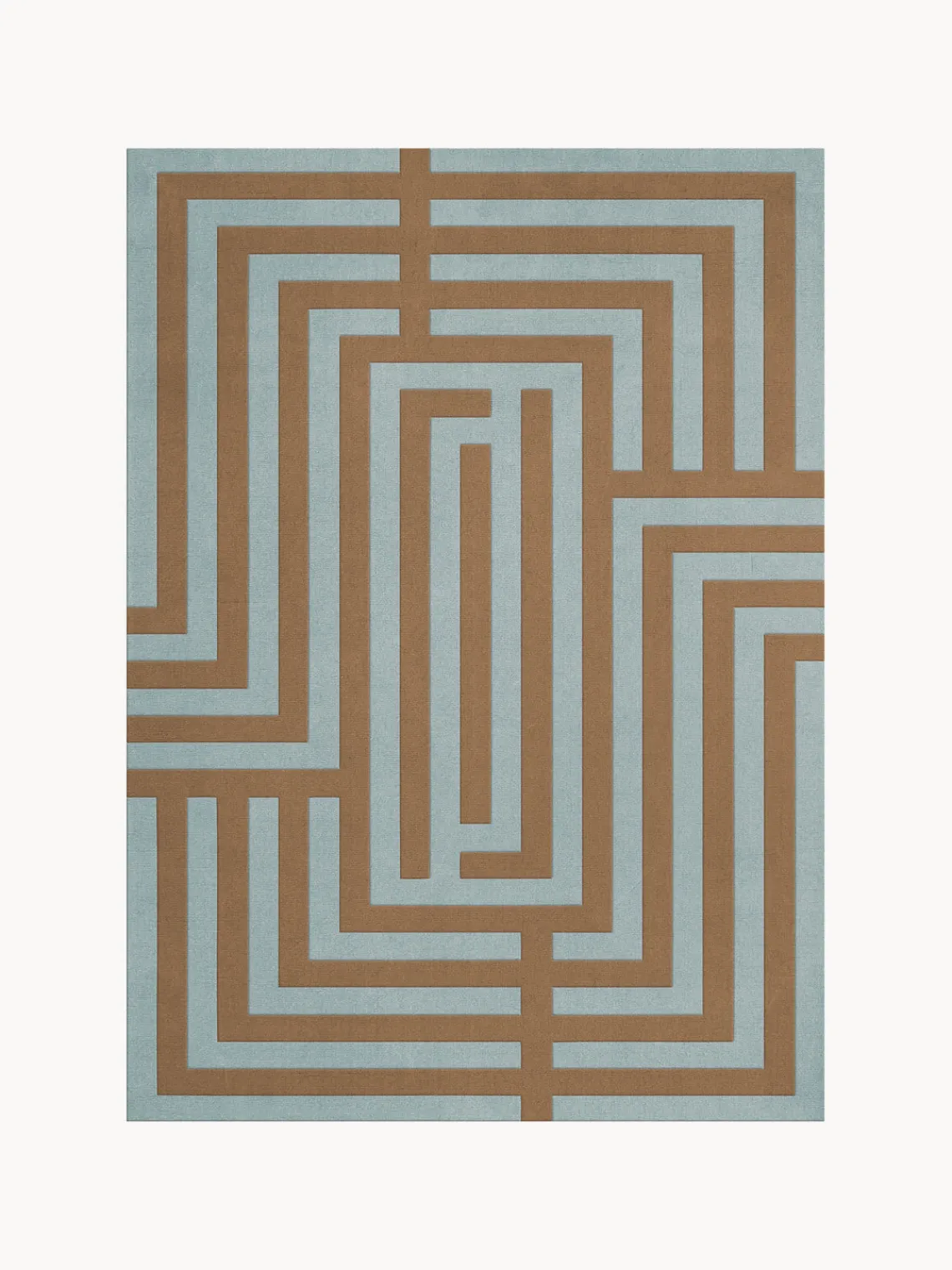 Alfombra artesanal de lana de pelo largo y corto Residue Rectangular|Alfombras Rectangulares