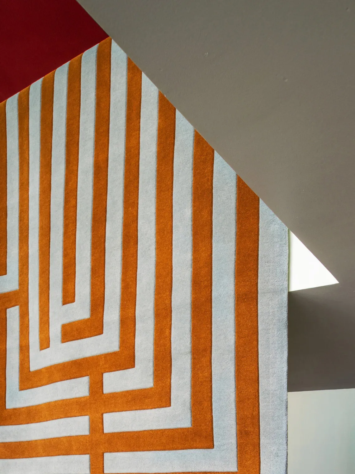 Alfombra artesanal de lana de pelo largo y corto Residue Rectangular|Alfombras Rectangulares