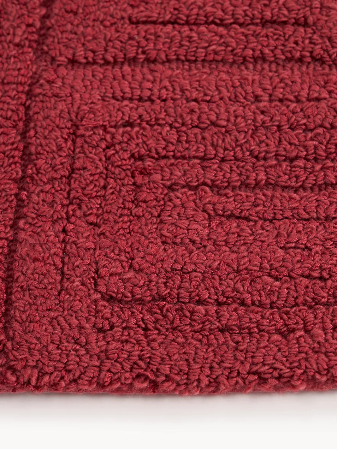 Rectangular|Alfombras Rectangulares>Westwing Collection Alfombra artesanal de lana con estampado geométrico Alexia Rojo