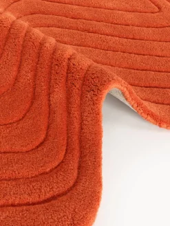 Alfombras Rectangulares|Alfombras></noscript>Westwing Collection Alfombra artesanal de lana con forma orgánica Aliza Naranja oscuro