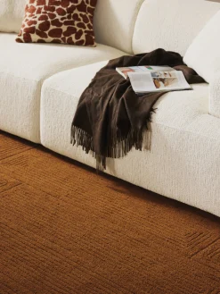 Rectangular|Alfombras Rectangulares>Westwing Collection Alfombra artesanal de lana con estampado geométrico Alexia Ocre