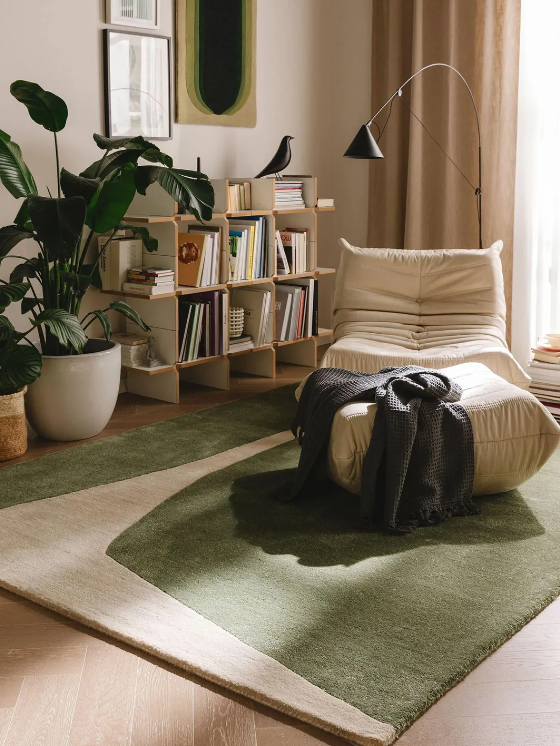 Clearance Alfombra artesanal de pelo corto Smilla Rectangular|Alfombras Rectangulares