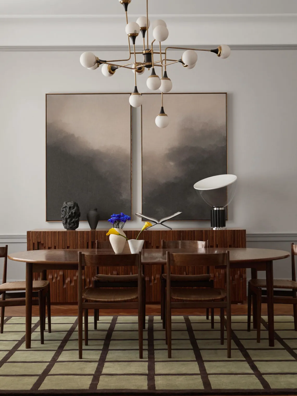 Outlet Alfombra artesanal de pelo largo Avenue Checked Rectangular|Alfombras Rectangulares