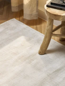 Rectangular|Alfombras Rectangulares>Westwing Collection Alfombra artesanal de viscosa Jane Blanco Off White