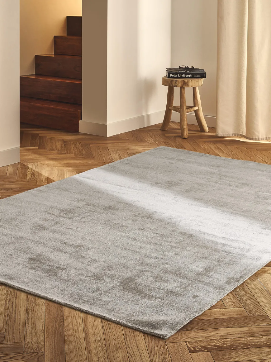Clearance Alfombra artesanal de viscosa Jane Rectangular|Alfombras Rectangulares