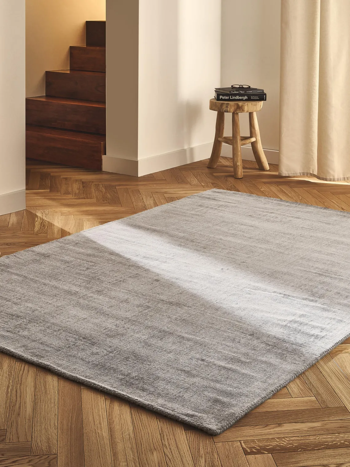 Outlet Alfombra artesanal de viscosa Jane Rectangular|Alfombras Rectangulares