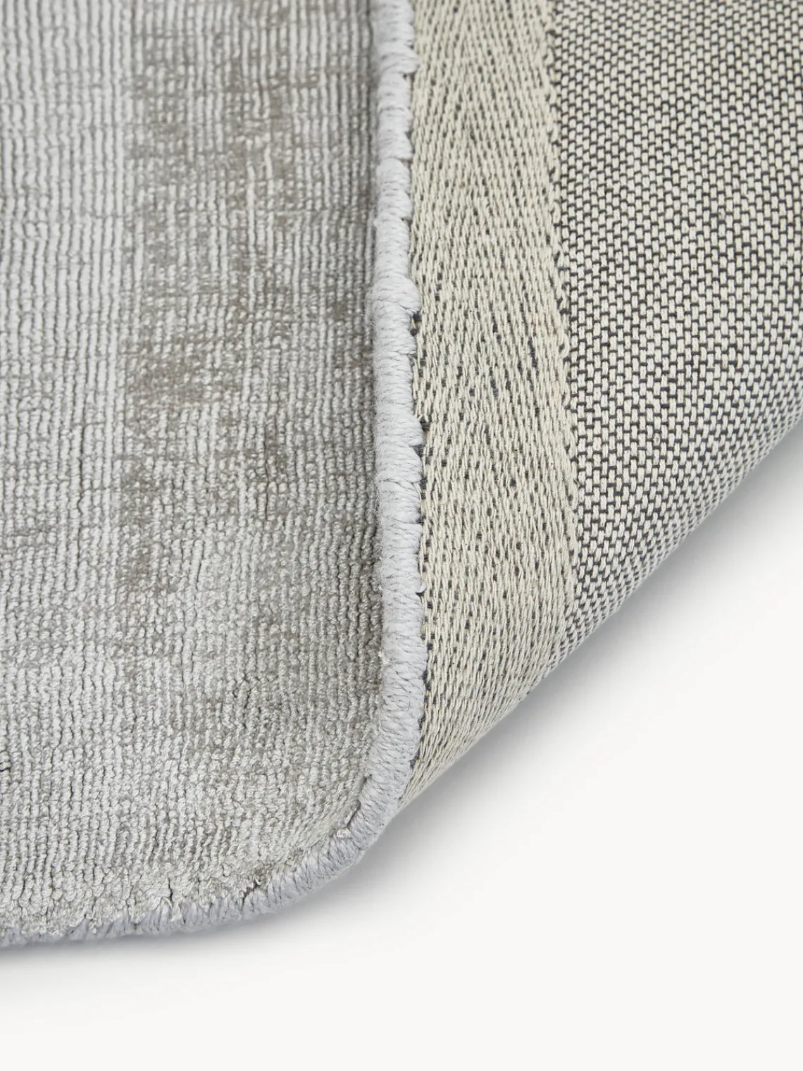 Rectangular|Alfombras Rectangulares>Westwing Collection Alfombra artesanal de viscosa Jane Gris claro