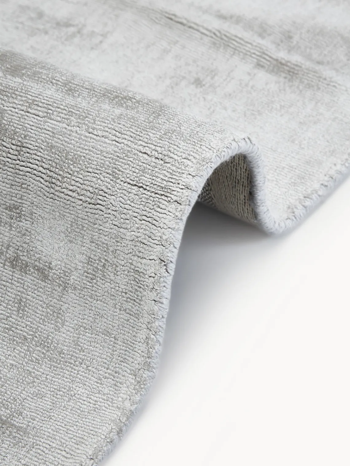 Rectangular|Alfombras Rectangulares>Westwing Collection Alfombra artesanal de viscosa Jane Gris claro