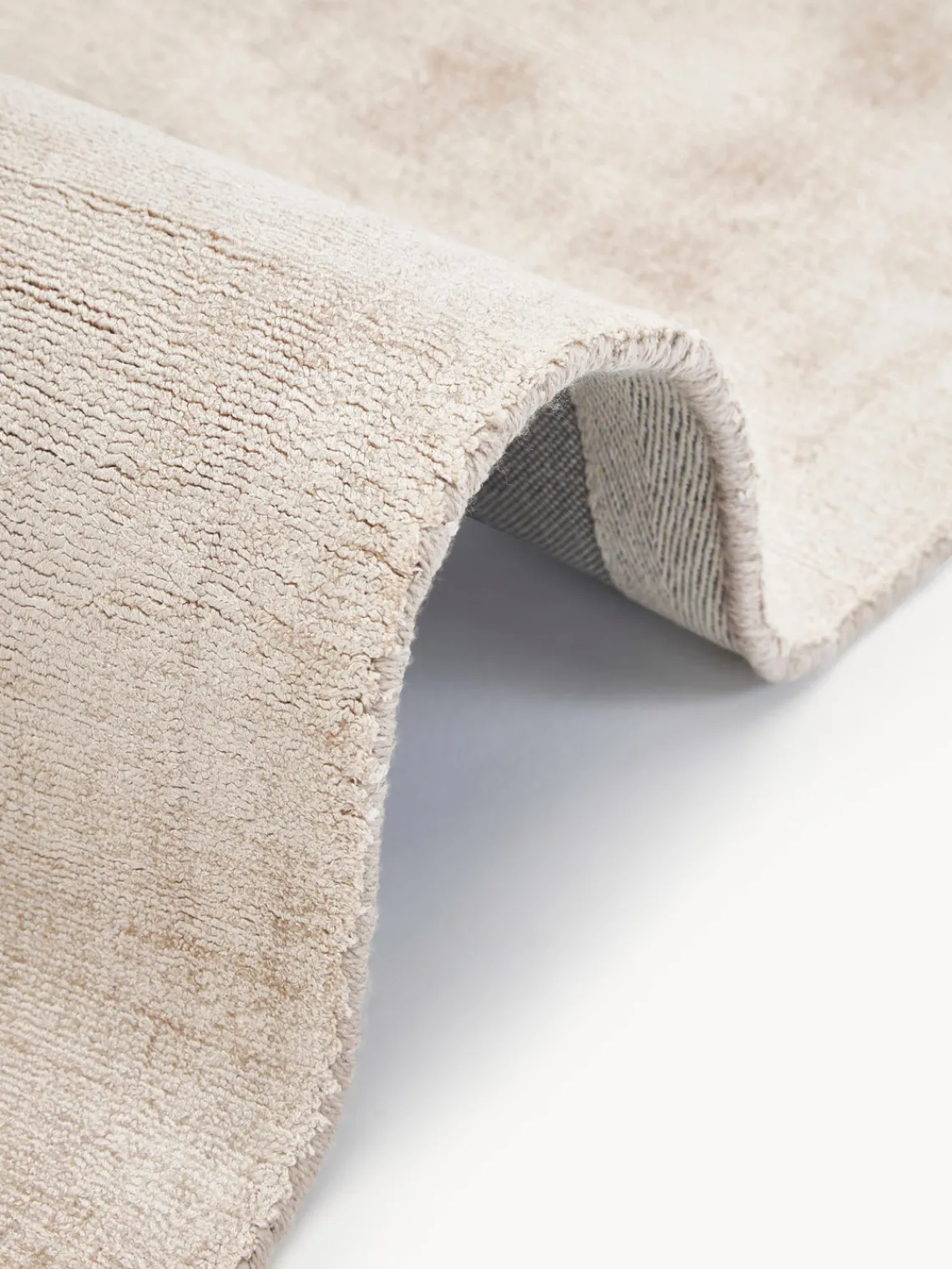 Rectangular|Alfombras Rectangulares>Westwing Collection Alfombra artesanal de viscosa Jane Beige claro