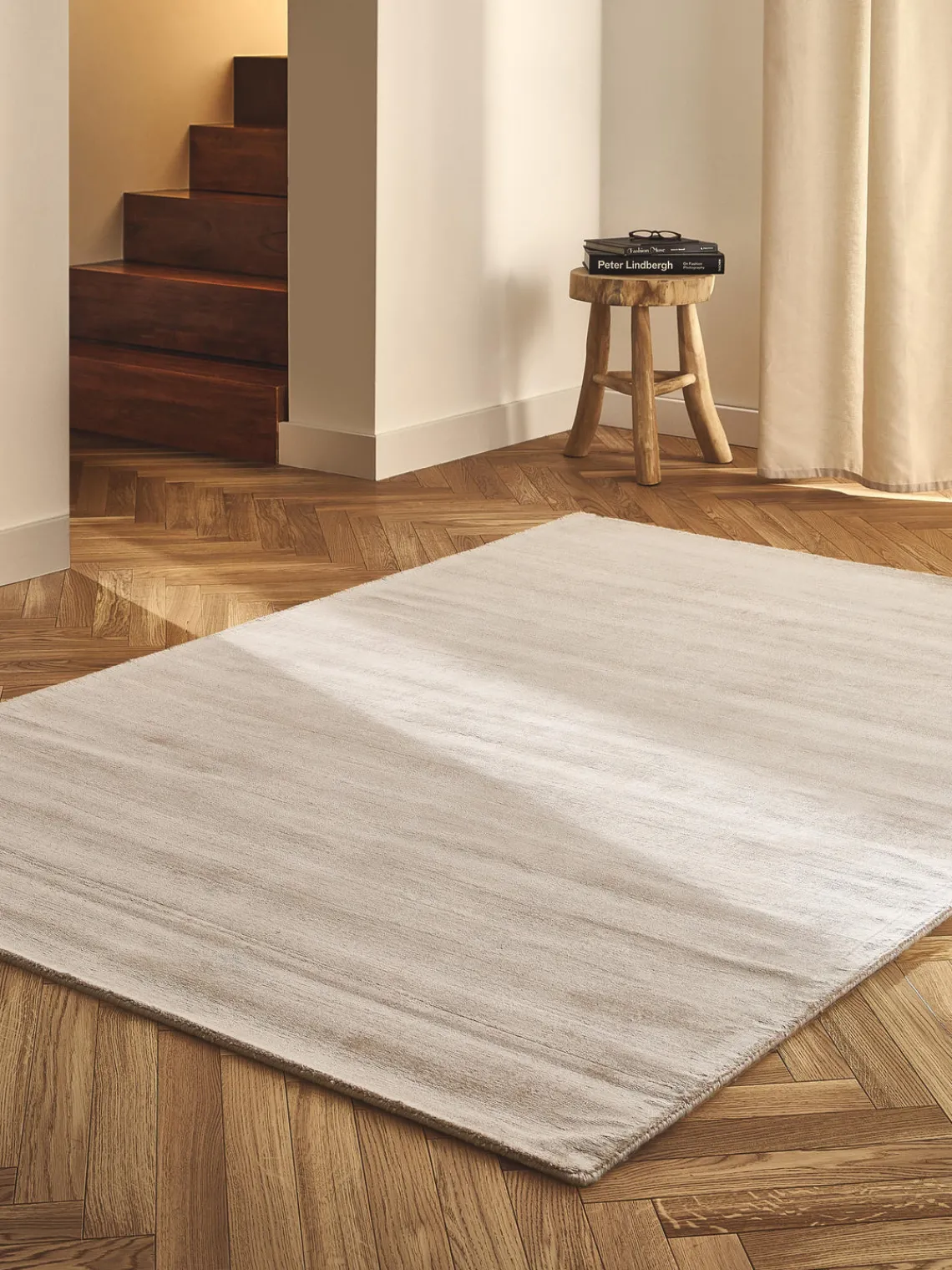 Rectangular|Alfombras Rectangulares>Westwing Collection Alfombra artesanal de viscosa Jane Beige claro