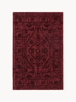 Rectangular|Alfombras Rectangulares>Westwing Collection Alfombra artesanal de viscosa Shaila Rojo vino