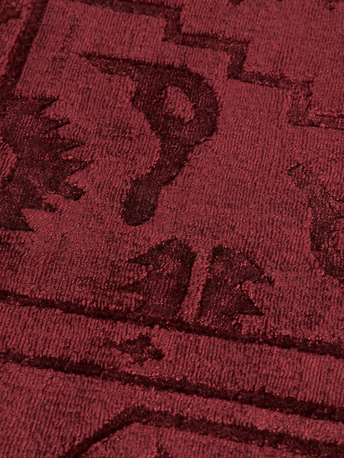 Rectangular|Alfombras Rectangulares>Westwing Collection Alfombra artesanal de viscosa Shaila Rojo vino