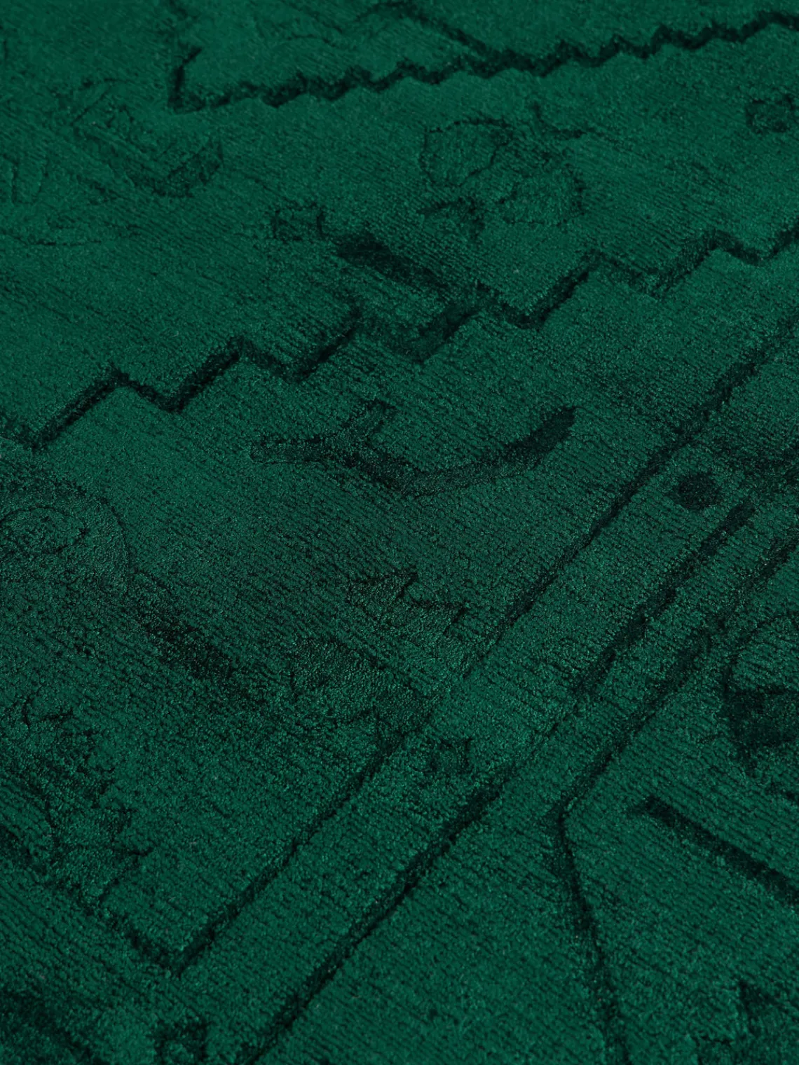 Rectangular|Alfombras Rectangulares>Westwing Collection Alfombra artesanal de viscosa Shaila Verde oscuro