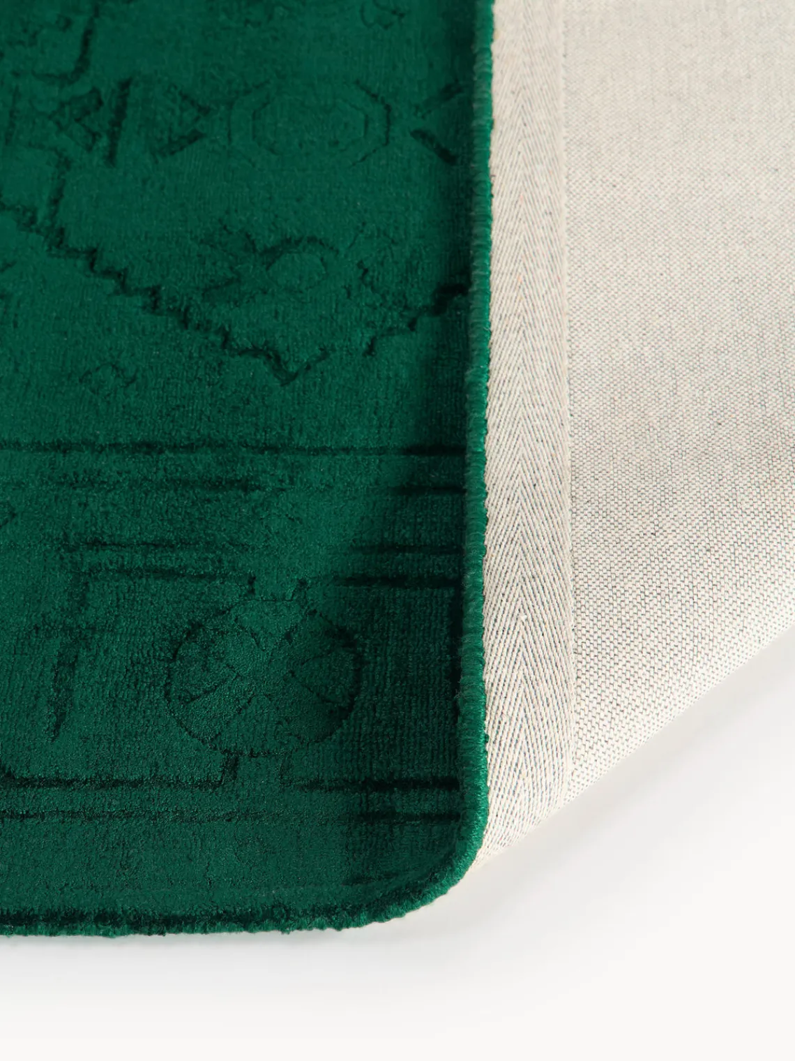 Rectangular|Alfombras Rectangulares>Westwing Collection Alfombra artesanal de viscosa Shaila Verde oscuro