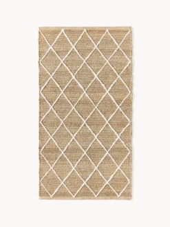 Sale Alfombra artesanal de yute Kunu Rectangular|Alfombras Rectangulares