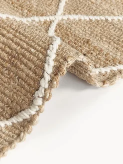 Sale Alfombra artesanal de yute Kunu Rectangular|Alfombras Rectangulares