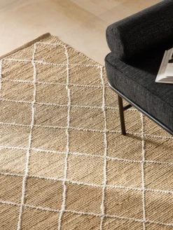 Sale Alfombra artesanal de yute Kunu Rectangular|Alfombras Rectangulares