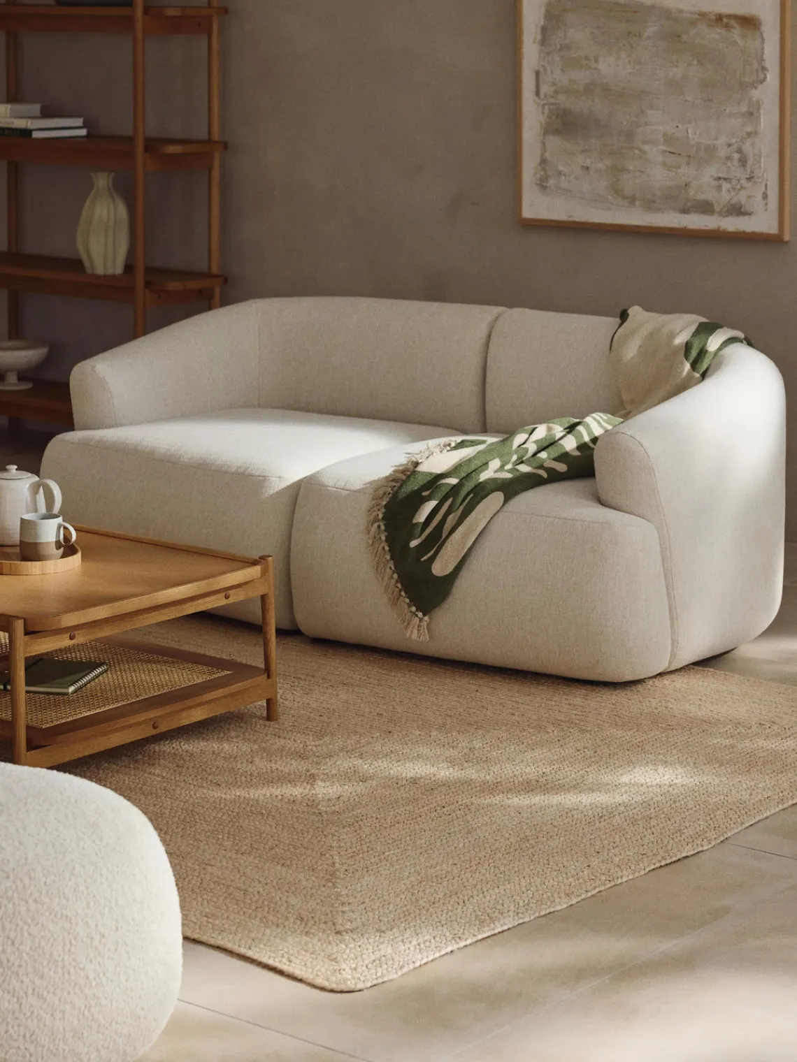 Rectangular|Alfombras Rectangulares>Westwing Collection Alfombra artesanal de yute Sharmila Blanco Off White