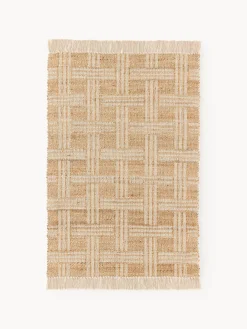 Rectangular|Alfombras Rectangulares>Westwing Collection Alfombra artesanal de yute con flecos Almir