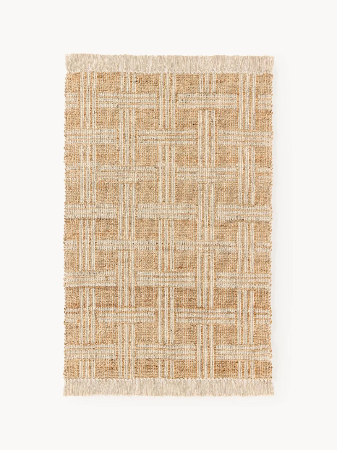 Rectangular|Alfombras Rectangulares>Westwing Collection Alfombra artesanal de yute con flecos Almir