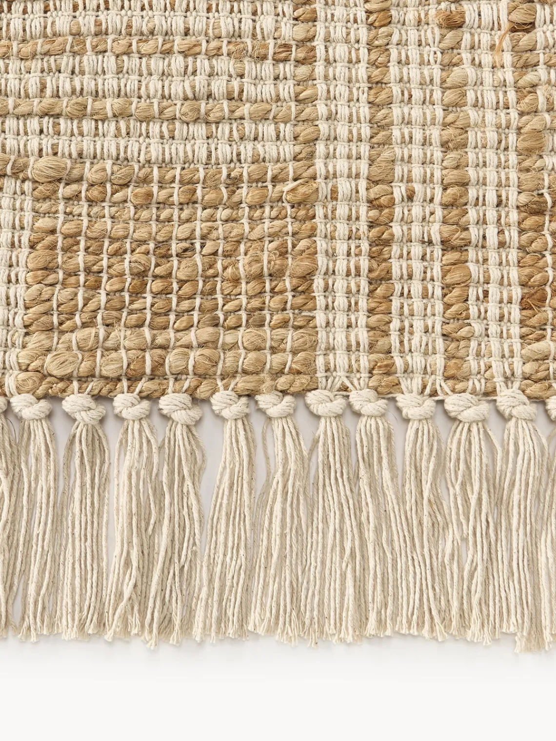 Rectangular|Alfombras Rectangulares>Westwing Collection Alfombra artesanal de yute con flecos Almir