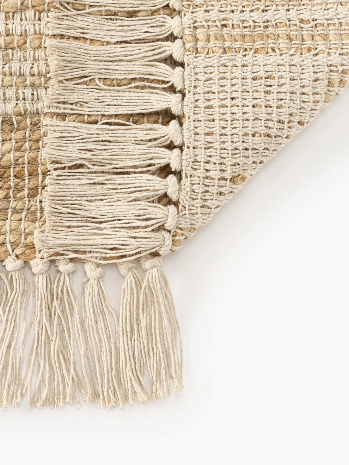 Rectangular|Alfombras Rectangulares>Westwing Collection Alfombra artesanal de yute con flecos Almir