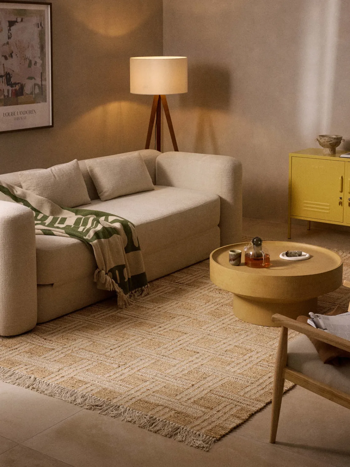 Rectangular|Alfombras Rectangulares>Westwing Collection Alfombra artesanal de yute con flecos Almir