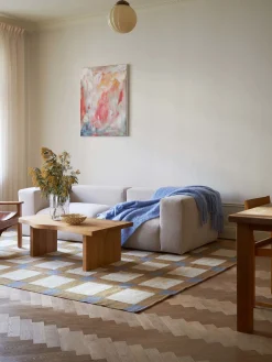 Alfombras Rectangulares|Alfombras></noscript>Layered Alfombra artesanal de yute Dusk