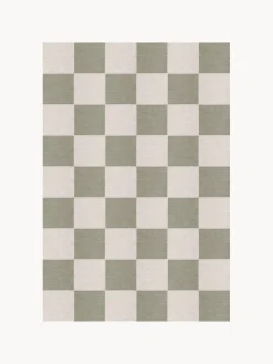 Online Alfombra artesanal de yute de pelo corto Chess Flatweave Rectangular|Alfombras Rectangulares