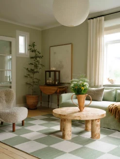 Online Alfombra artesanal de yute de pelo corto Chess Flatweave Rectangular|Alfombras Rectangulares