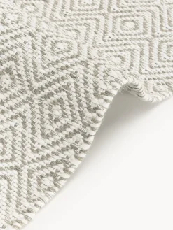 Clearance Alfombra artesanal exterior con estampado de rombos vintage Rika Alfombras De Exterior|Alfombras De Exterior