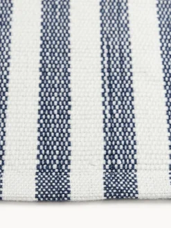 Alfombras De Exterior|Alfombras De Exterior></noscript>Westwing Collection Alfombra artesanal para interior y exterior Lyla Blanco, azul oscuro