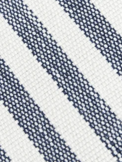 Alfombras De Exterior|Alfombras De Exterior></noscript>Westwing Collection Alfombra artesanal para interior y exterior Lyla Blanco, azul oscuro