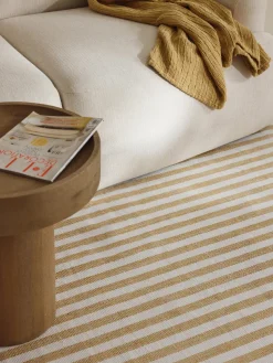 Alfombras De Exterior|Alfombras De Exterior></noscript>Westwing Collection Alfombra artesanal para interior y exterior Lyla Blanco, ocre